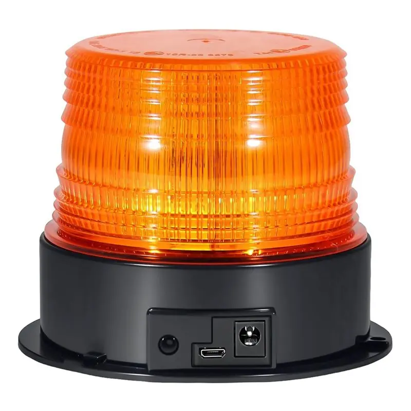 2X Magnetic Wireless Beacon Light, Rechargeable Emergency Flashing Warning Battery Operated Strobe Lights