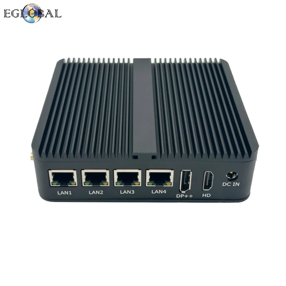 EGLOBAL 12th Gen Intel Firewall Router Mini PC N100 4*2.5G i226 i225 LAN NVMe przemysłowy Mini komputer HDMI OPNsense