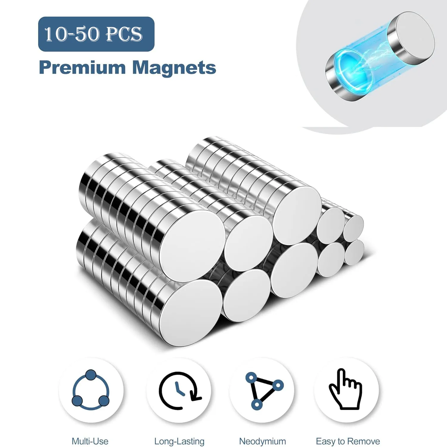 10-50Pcs Super Strong Neodymium Magnet Round Magnetic NdFeB Neodymium Powerful Disc imanes Strong Magnetic Magnets Round Magnets