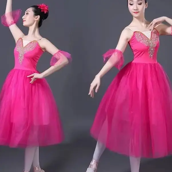 

2025 New style adult girl child high quality LongAdult Children Ballet Tutu Dress Party Practice SkirtsClothes Fashion Dance