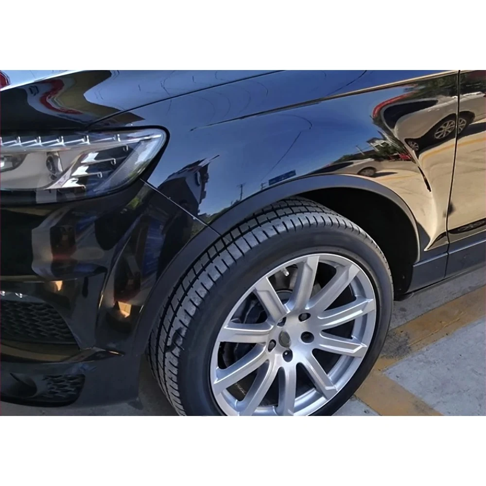 10PCS/SET PP Matte Black Bumper Side Wheel Eyebrow Car Protect For Audi Q7 SQ7 RSQ7 Sline 2006 - 2015 Car Styling