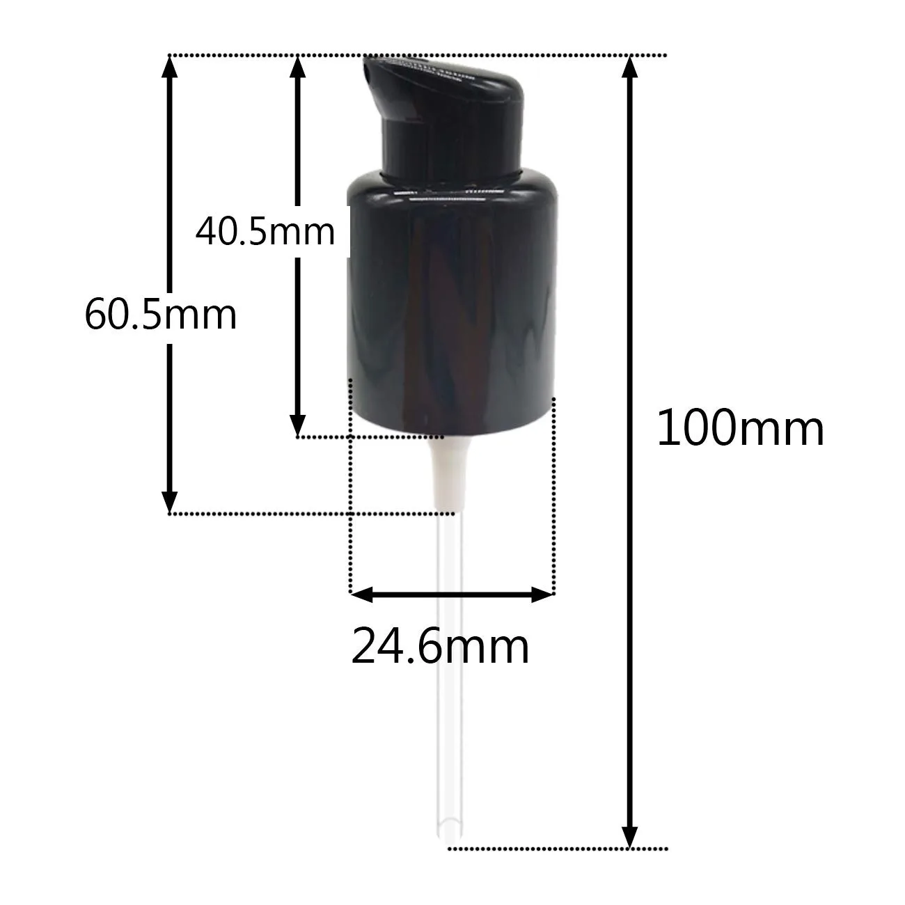 10 ชิ้น ปั๊มรองพื้นพลาสติกสีดำสำหรับเปลี่ยน ใช้สำหรับเครื่องสำอางเหลว สำหรับผลิตภัณฑ์ความงาม