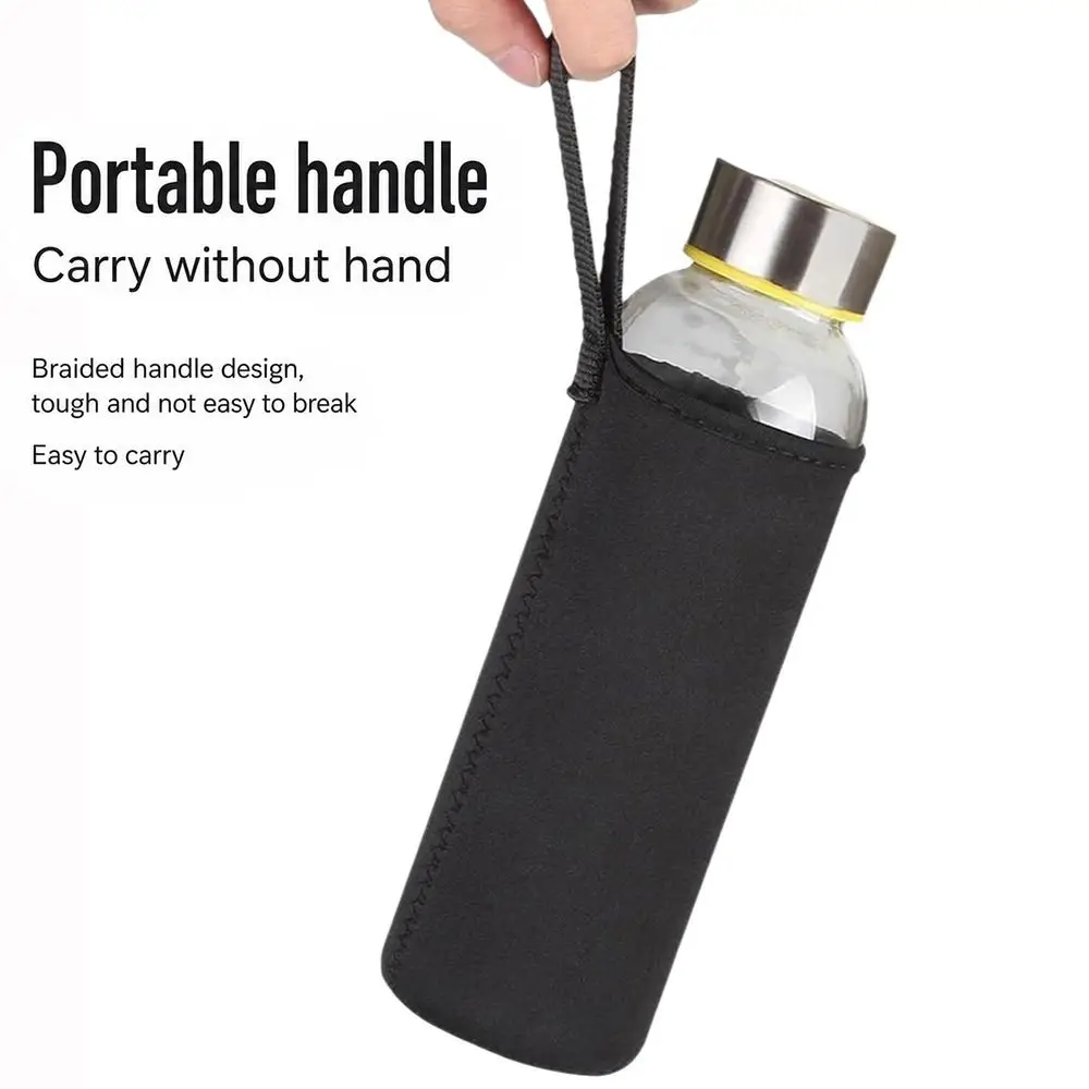 Durable 750/1000/1500ML Insulated Bottle Carrier Black Portable Water Bottle Case Cup Sleeve