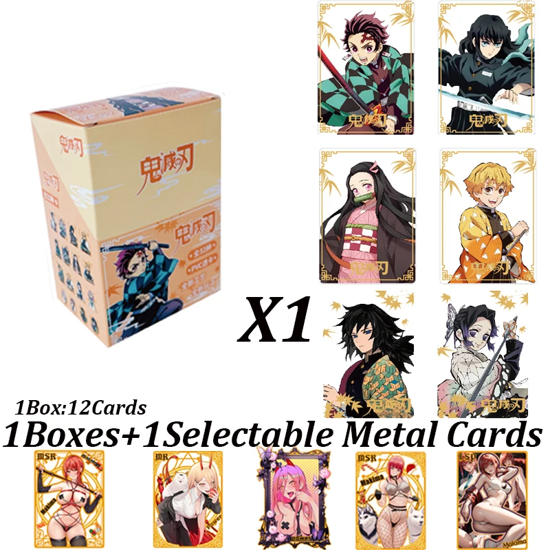 Tarjetas de colección de PVC Magic City Demon Slayer, tarjetas de juego de anime para pasatiempo, paquete de refuerzo doujin Nezuko Tanjiro, regalos de juguetes para niños