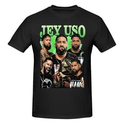 Jey Uso Yeet Logo T-Shirts Summer Women Men Fashion Casual HipHop Crewneck Short Sleeve Tee