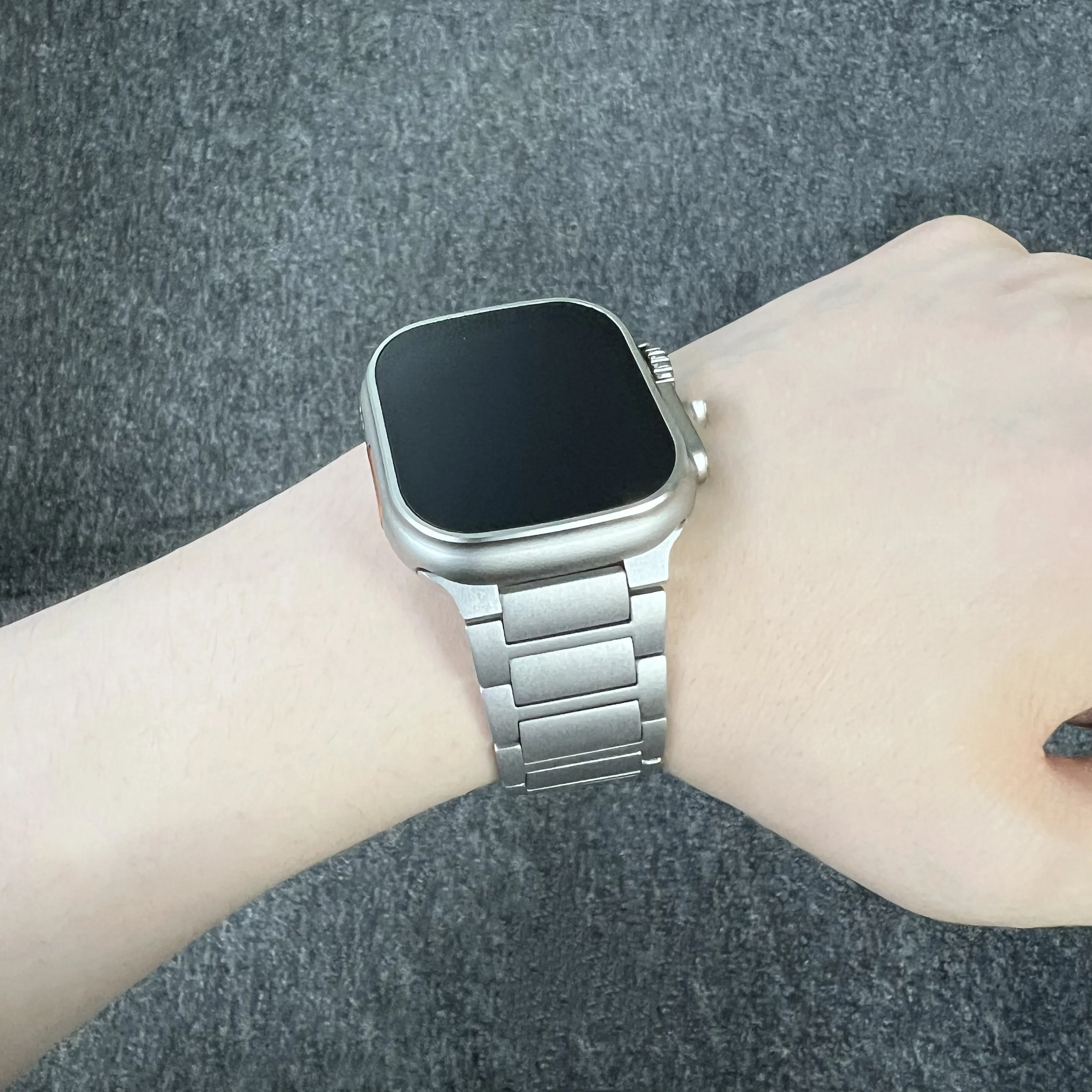 Titanium Bracelet for Apple Watch Ultra 49mm Band Strap for iWatch Series 9 8 7 6 5 4 Se 44mm 45mm 42mm Correa Luxury Wristband