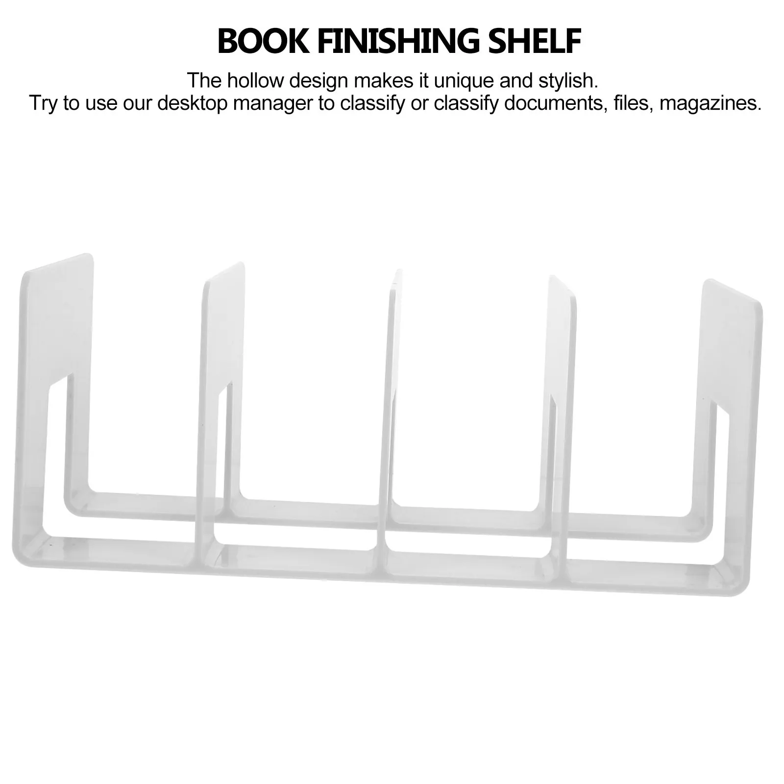 Smooth Burr Free Plastic Bookends Desktop Book Organizer Exquisite Crafted Design for Home Office Study Room Bookshelf
