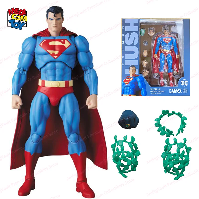 En stock, juguete original de Medicom, reedición Mafex 117 Superman Hush Batman No.117, figuras de acción, colección de Anime, juguetes en miniatura