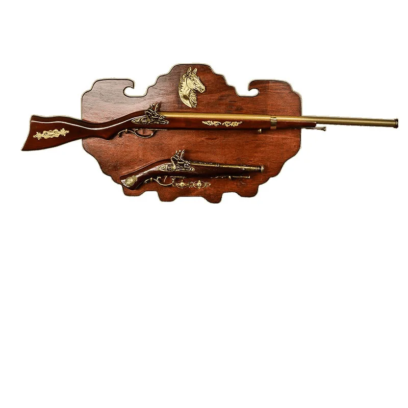 

Retro European wall decoration bar KTV ornament musket model wall decoration wall hanging model room cafe museum crafts