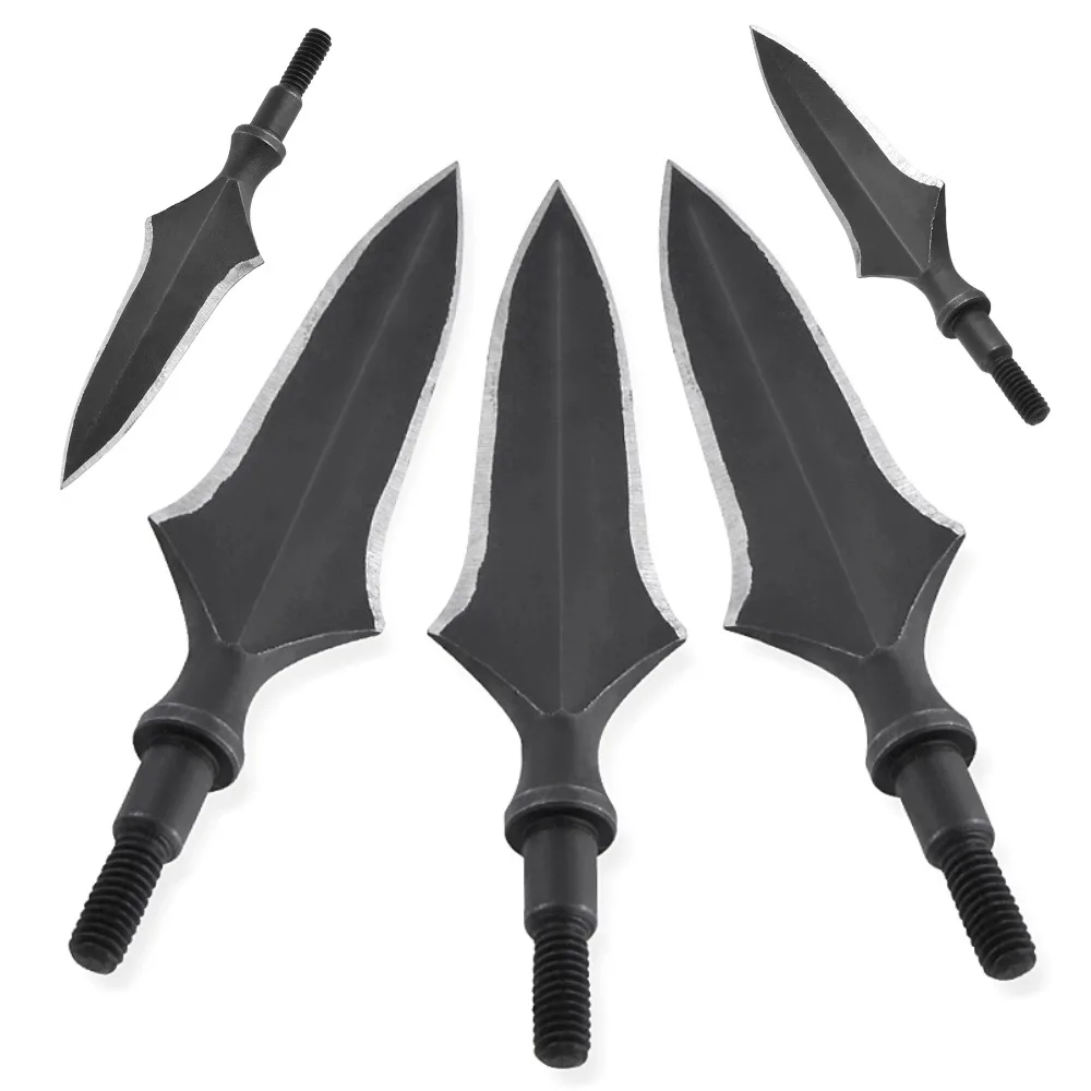 

12pcs Broadheads Steel Hunting Arrowheads Black Arrow Tips Target Point Shooting Arrowhead Outdoor Sports Bow Arrow Accessories