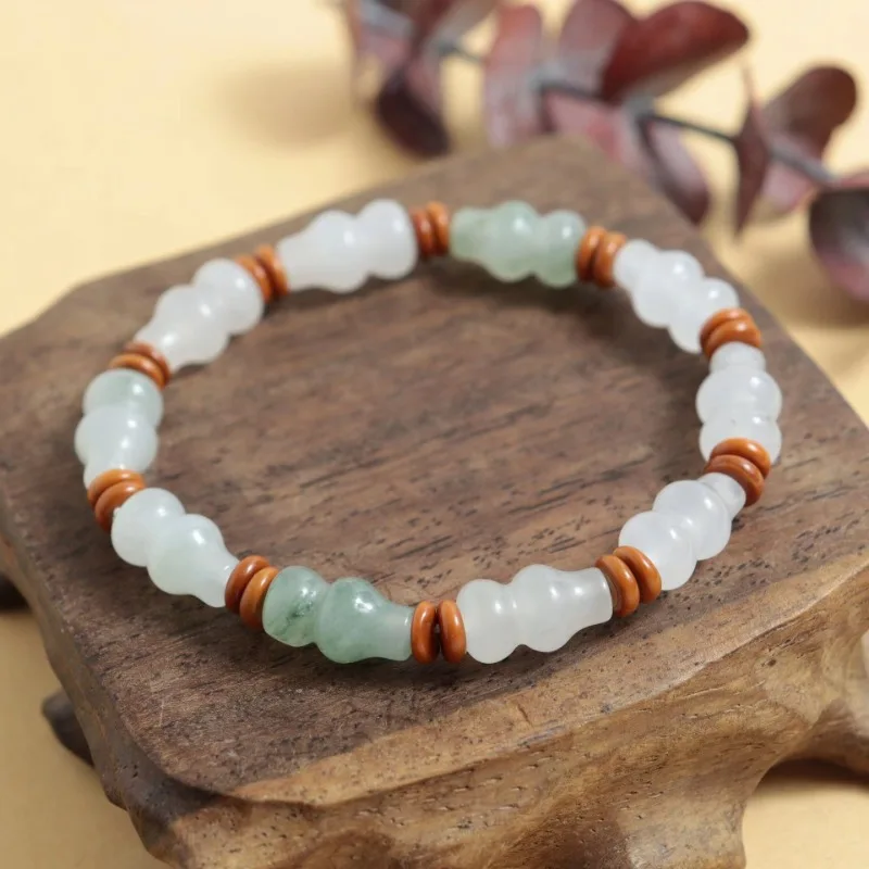 

Tianshan Cui Bracelet Women's Round Bead Flower Bracelet Trend Light Luxury