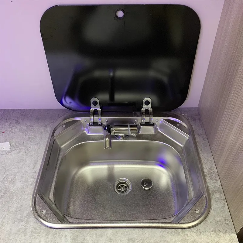 อ่างน้ําแบบมีฝาปิด, RV, อุปกรณ์ดัดแปลง RV, ก๊อกน้ําแบบพับได้, อ่างล้างหน้าแบบพลิกได้, อ่างล้างหน้า, อ่างผัก