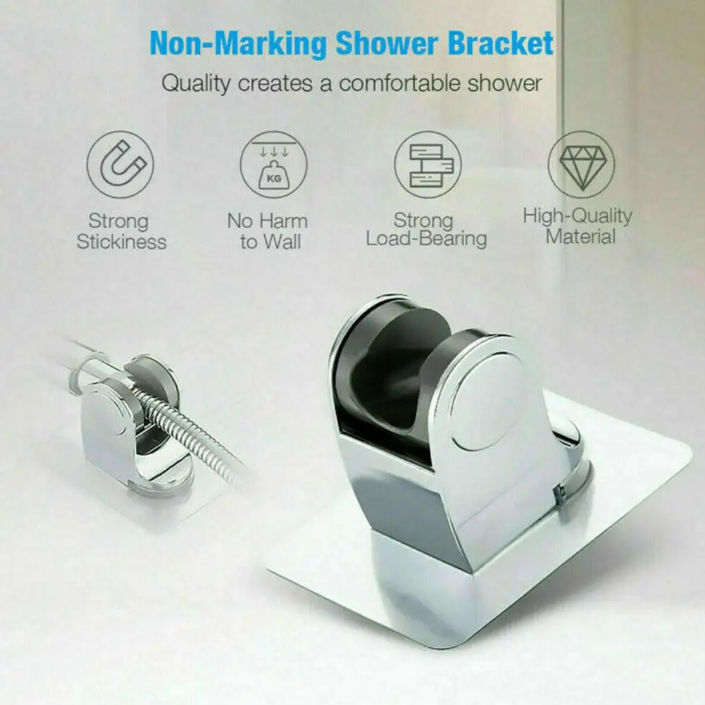 Adjustable Shower Head Holder Self Adhesive Wall Shower Holder Holder Without Drilling Accessories For Bathroom Shower