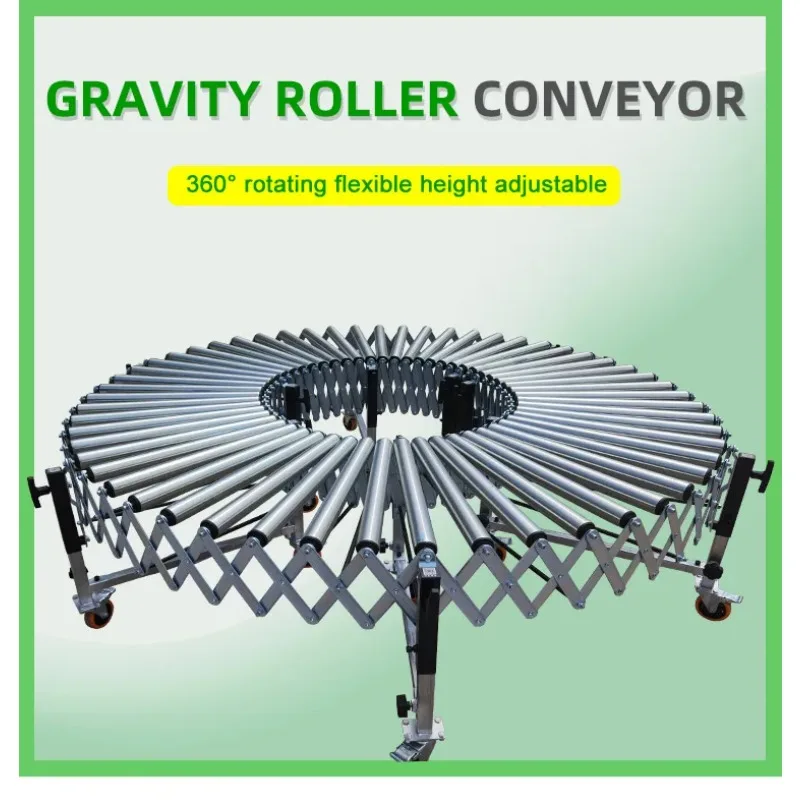 

Manual Gravity Flexible Expandable Roller Conveyor Transportation Systems Stainless Steel Roller Belt Truck Unloading