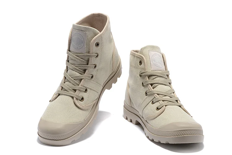 Original PALLADIUM Pampa Hi Work Casual Breathable Sneakers Lace Up Ankle Boots Lace Up Canvas Men Walking Shoes Size 39-45