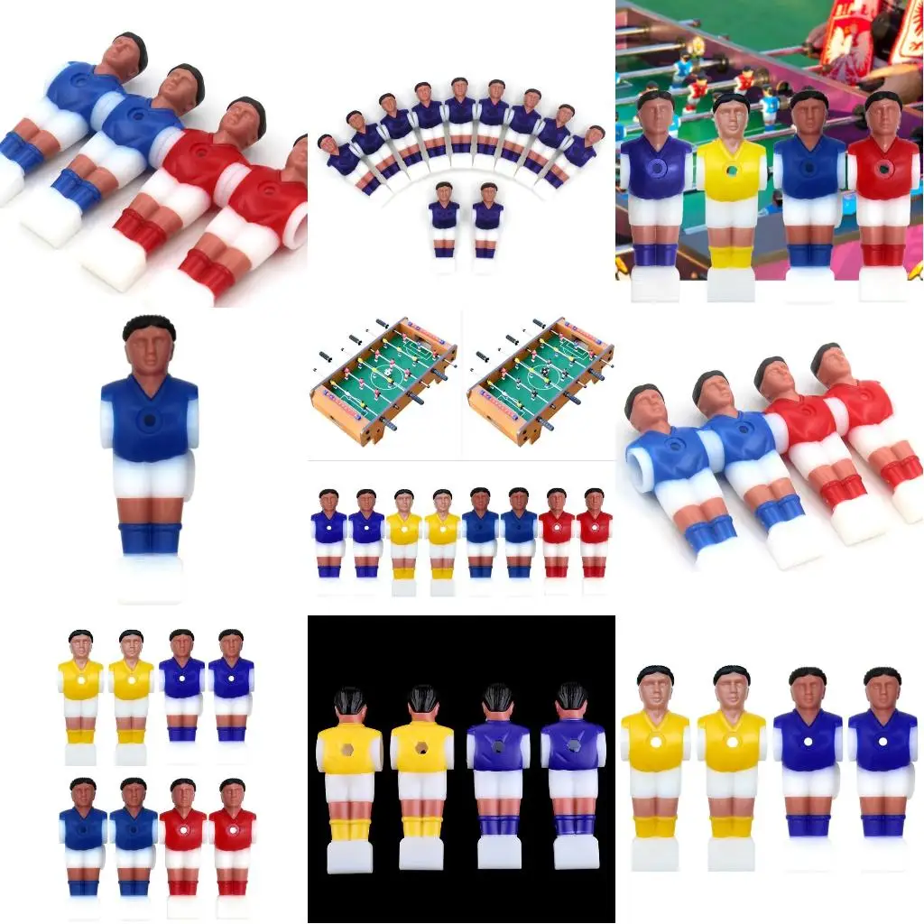 

Q39E 4 игрока в настольный футбол, красочные замены для настольного футбола, футболисты в настольный футбол