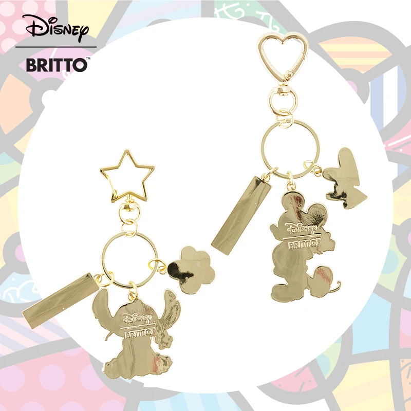 พวงกุญแจสติทช์น่ารักจากดิสนีย์ ของตกแต่งน่ารัก สีดำทอง พวงกุญแจสติทช์ ของขวัญวันเกิดสำหรับเด็กผู้หญิง ของเล่นอนิเมะสำหรับเด็ก