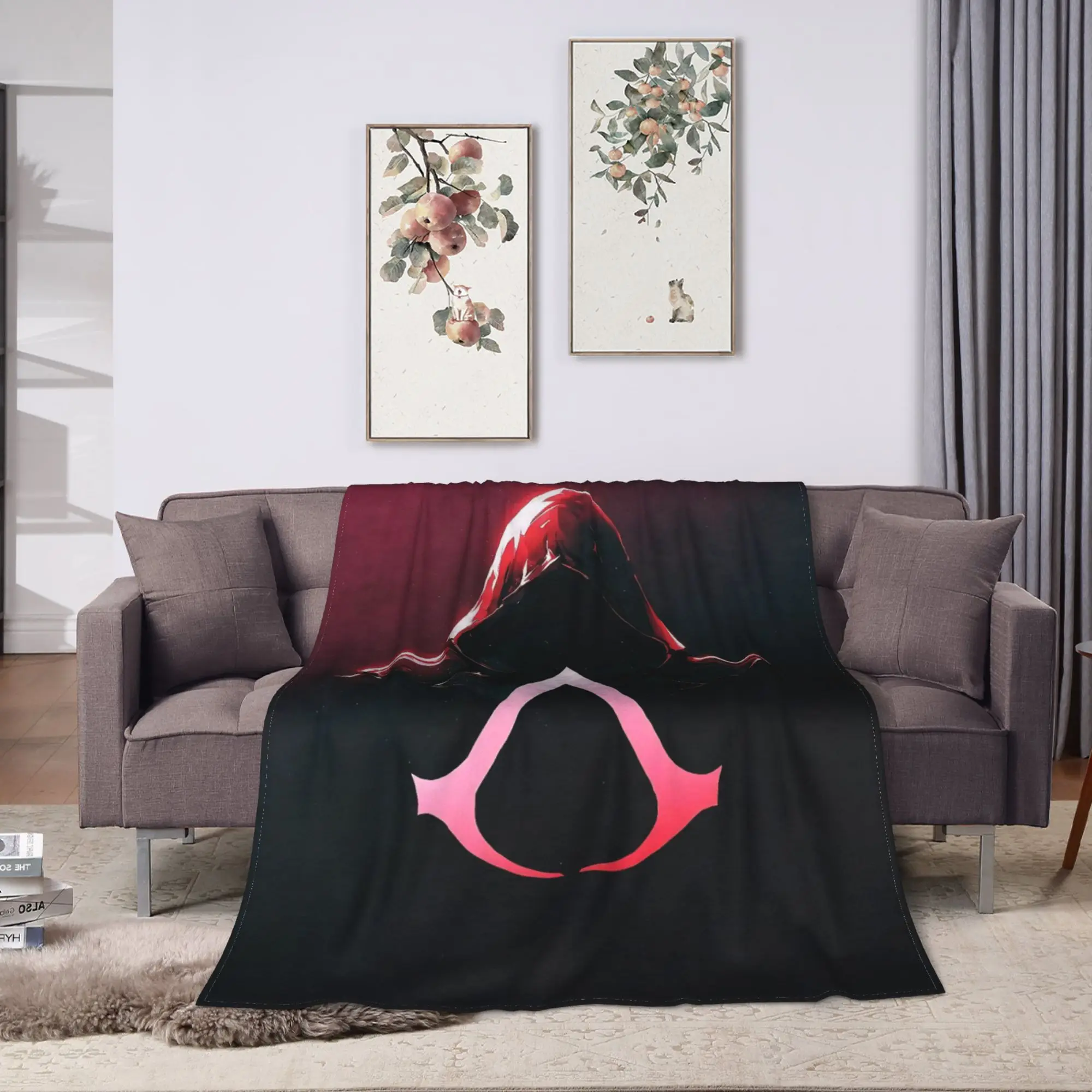 Assassins Creed Shadows  Super Soft Blankets  Children Plush Bedding Throws Fashion Couch Chair Flannel Bedspread Sofa Bed Cover