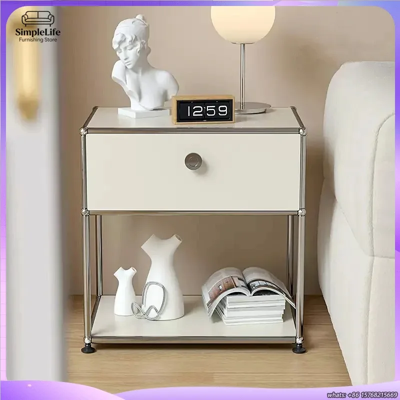 stainless-steel-side-cabinet-simple-light-luxury-integrated-sofa-locker-bedroom-bedside-table