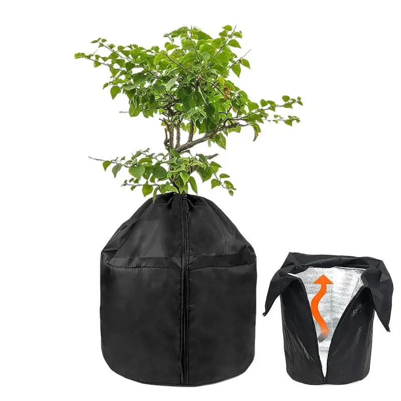 

Winter Plant Frost Cover With Zipper Freezing Bag In Winter Outdoor Yard Vegetation Anti Frost Bag Drawstring Plant Shade Cloth