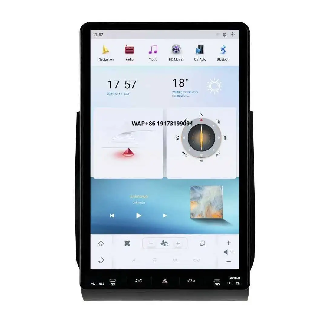 

16.8 Inch Car Dvd Player Android Radio Touch Screen Navigation Carplay for Tundra 2014-2020