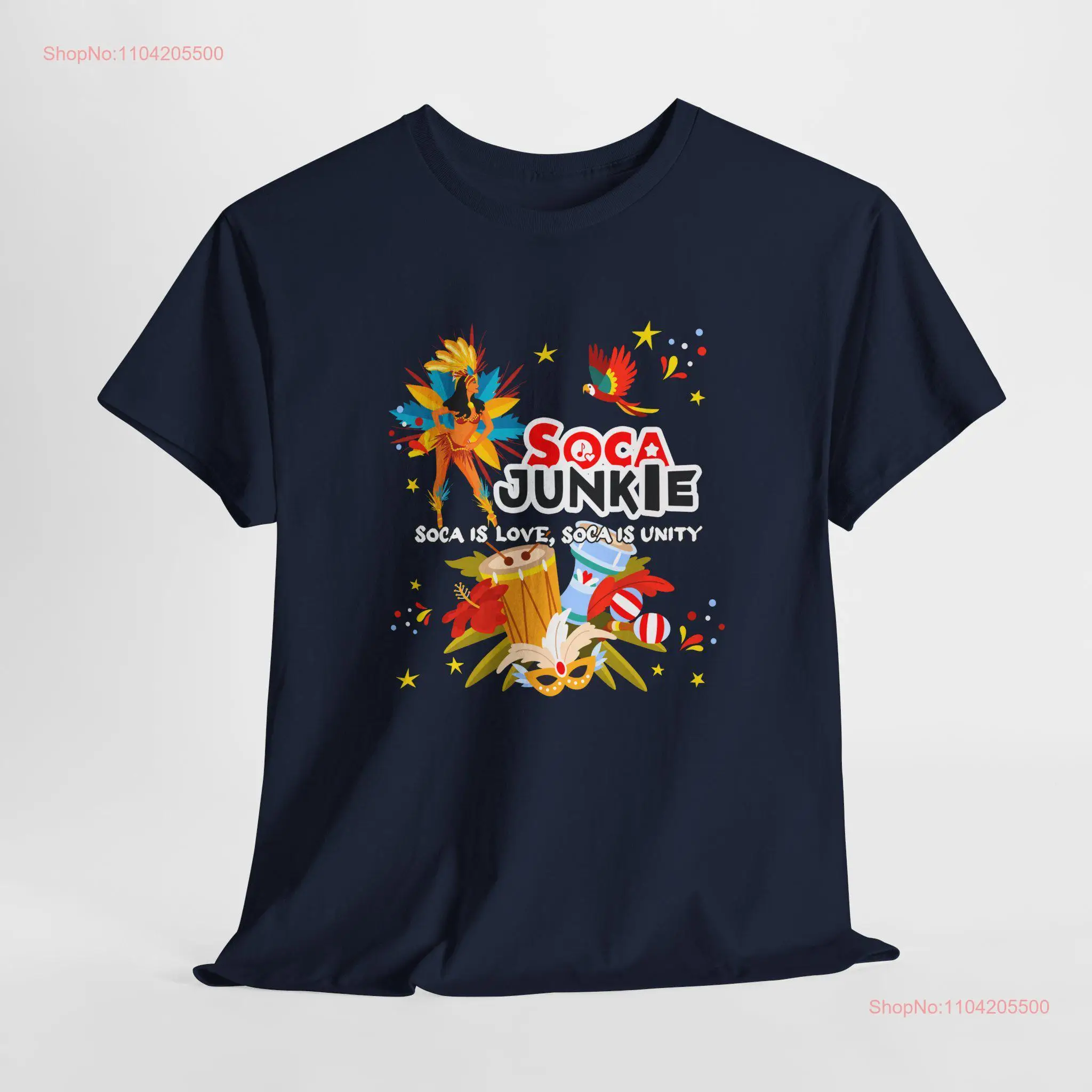 Exclusive Soca Junkie T Shirt 'Soca is Love Unity' Design Celebrate the Vibes Signature Carnival Flair