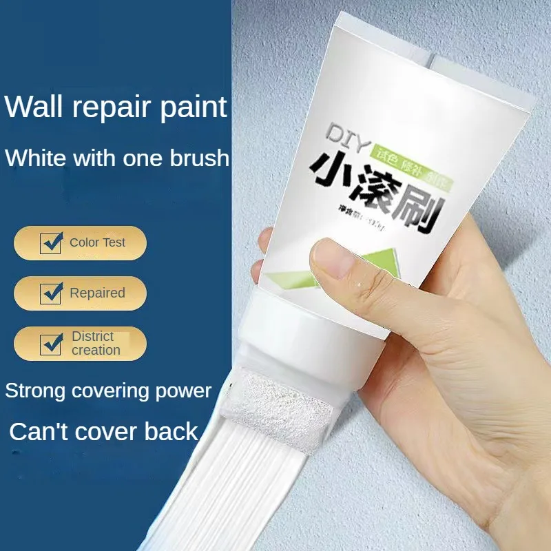 Wall Treatments Small Roller Brush Graffiti Cover Wall Renovation Latex Paint Color Wall Valid Repair Mouldproof Quick-Drying