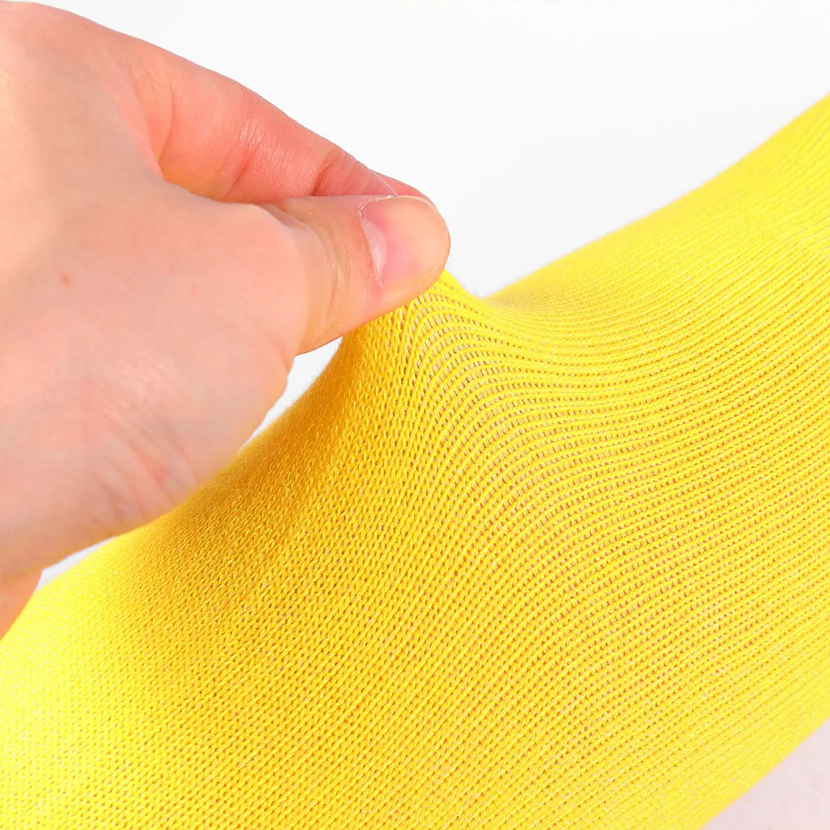 

1 Pair Yellow Knee High Socks Long Elastic Football Socks Sports Tube Anti-Slip Breathable Wear With Shorts Skirts Exercise