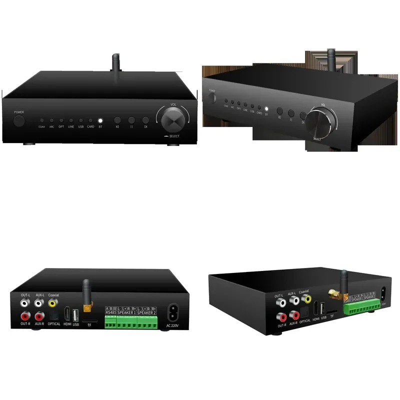for  High Quality Digital Power Amplifier 4-8  Impedance  Home Theater 4 x 60W Background Music Amplifier