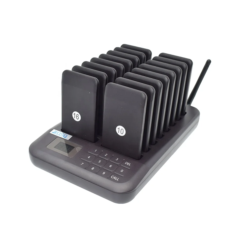 

16 Pagers Queue Waiting Customer Buzzer Fast Food Restaurant Pager Buzzer Calling System