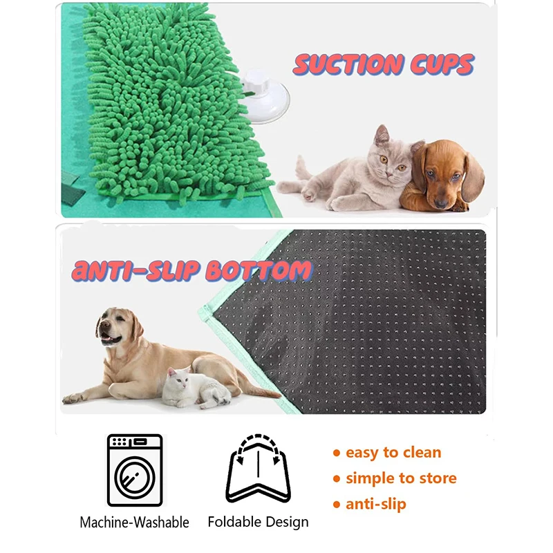 Pet Dog Snuffle Mat Durable Puppy Sniffing Interactive Puzzle Toys Slow Feeding Food Dispenser Nonslip Squeaky Pad