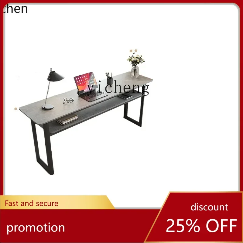 ZMLsofa back table double-layer narrow and long back table 40cm wide small apartment horizontal living room rock slab desk