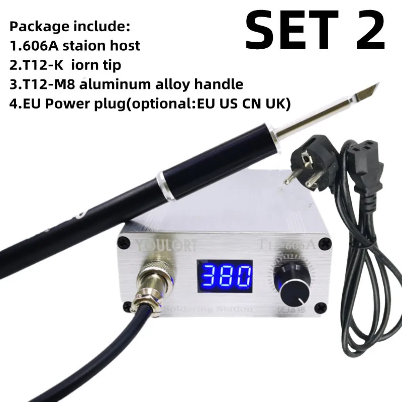 T12 75W Digital Soldering Iron StationTips Welding Rework Station temperature adjustable control microcontroller