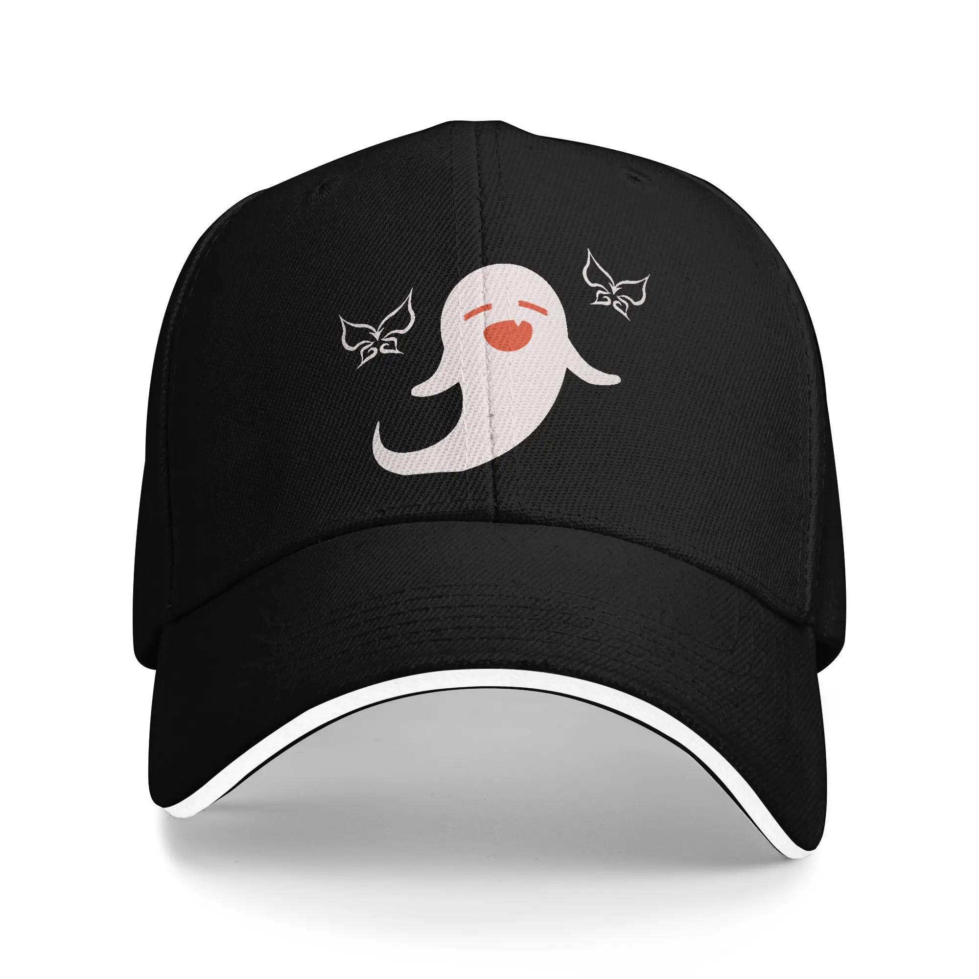 Genshin Impact Hu Tao Baseball Caps Casual Spirit Ghost Art Sandwich Hats Unisex Breathable Dad Hat Running Golf