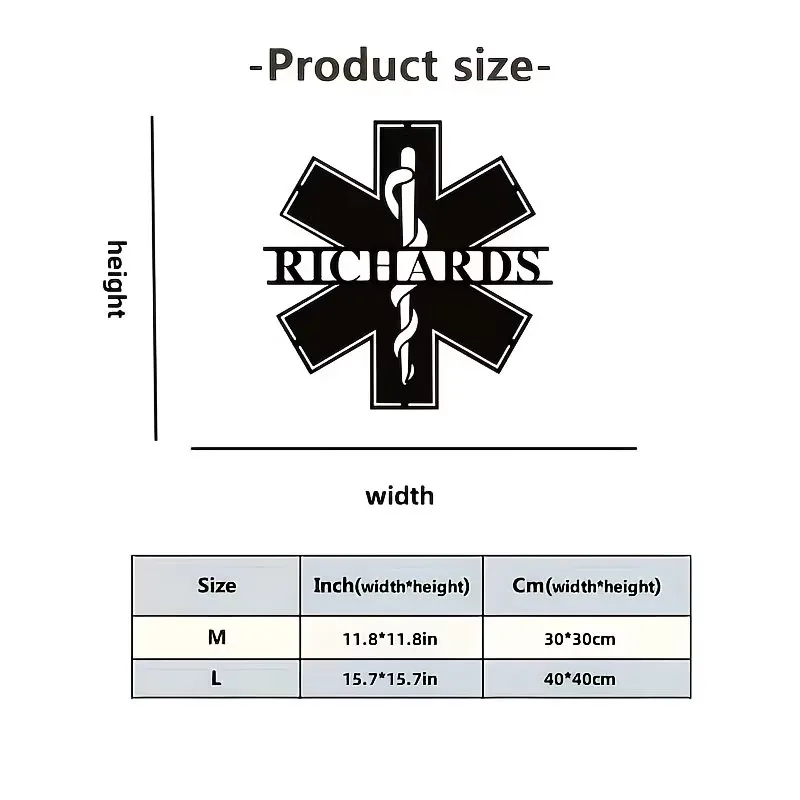 Custom Metal Paramedic Sign with Personalized Name, a Thoughtful Gift Idea for Home And Office with a Medical Theme