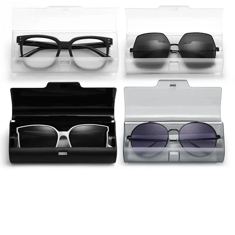 Big Transparent Plastic Sunglasses Box Black Compression Presbyopia Flat Myopic Glasses Storage Box Wholesale Colored Contacts