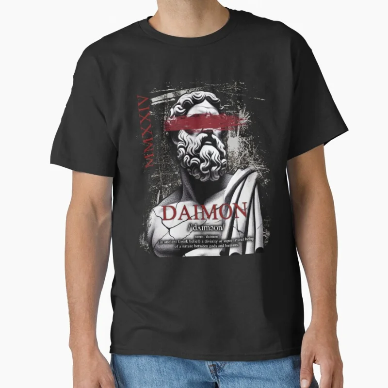 

Daimon Supernatural Being - Ancient Greek Funny Philosophy Team gift T-shirt for men large size Tops S-6XL
