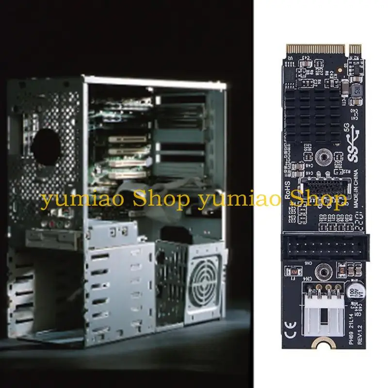 587B Portable M.2 NVMe SSDs To USB3.0 Converters Aluminum Alloy Heat Dissipation No Driver Required