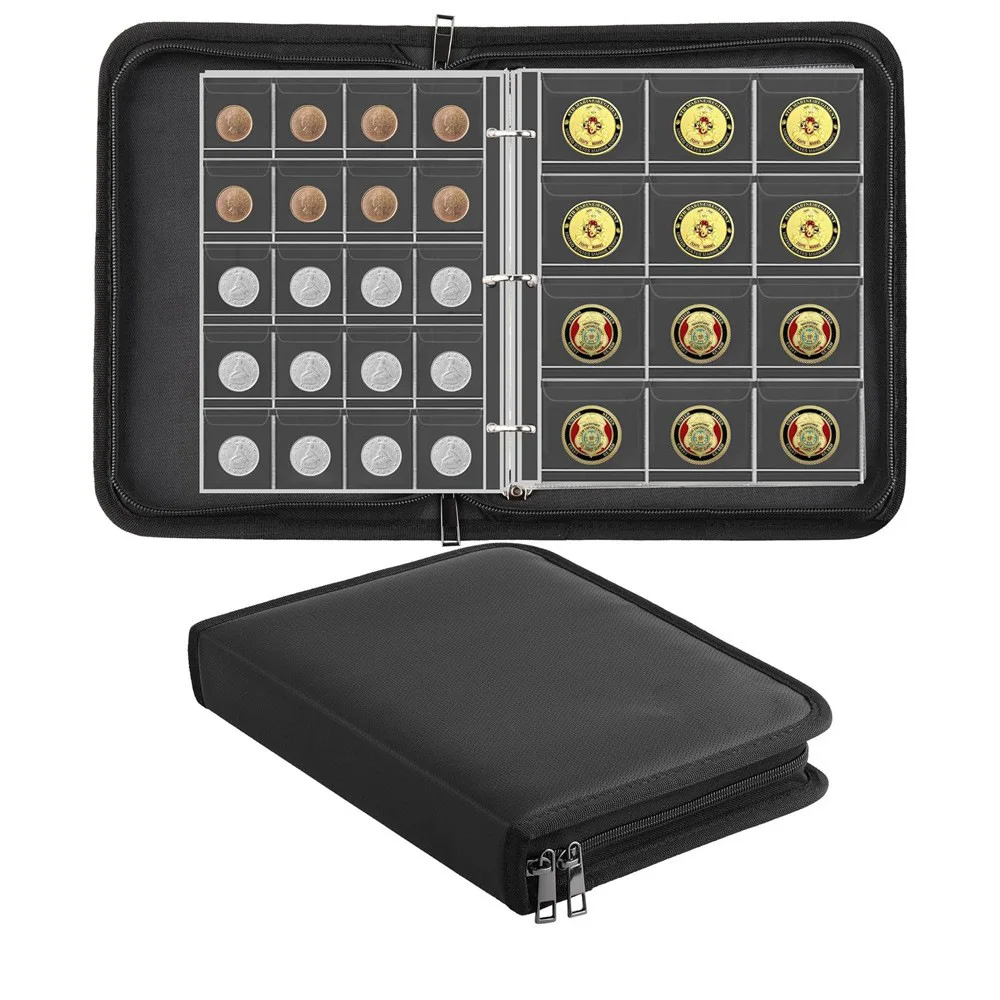 

Coin Collector's Organiser Book 260 Pocket Fireproof Coin Collector's Album Coin Collection Organiser for 20/25/27/30/38mm Coins