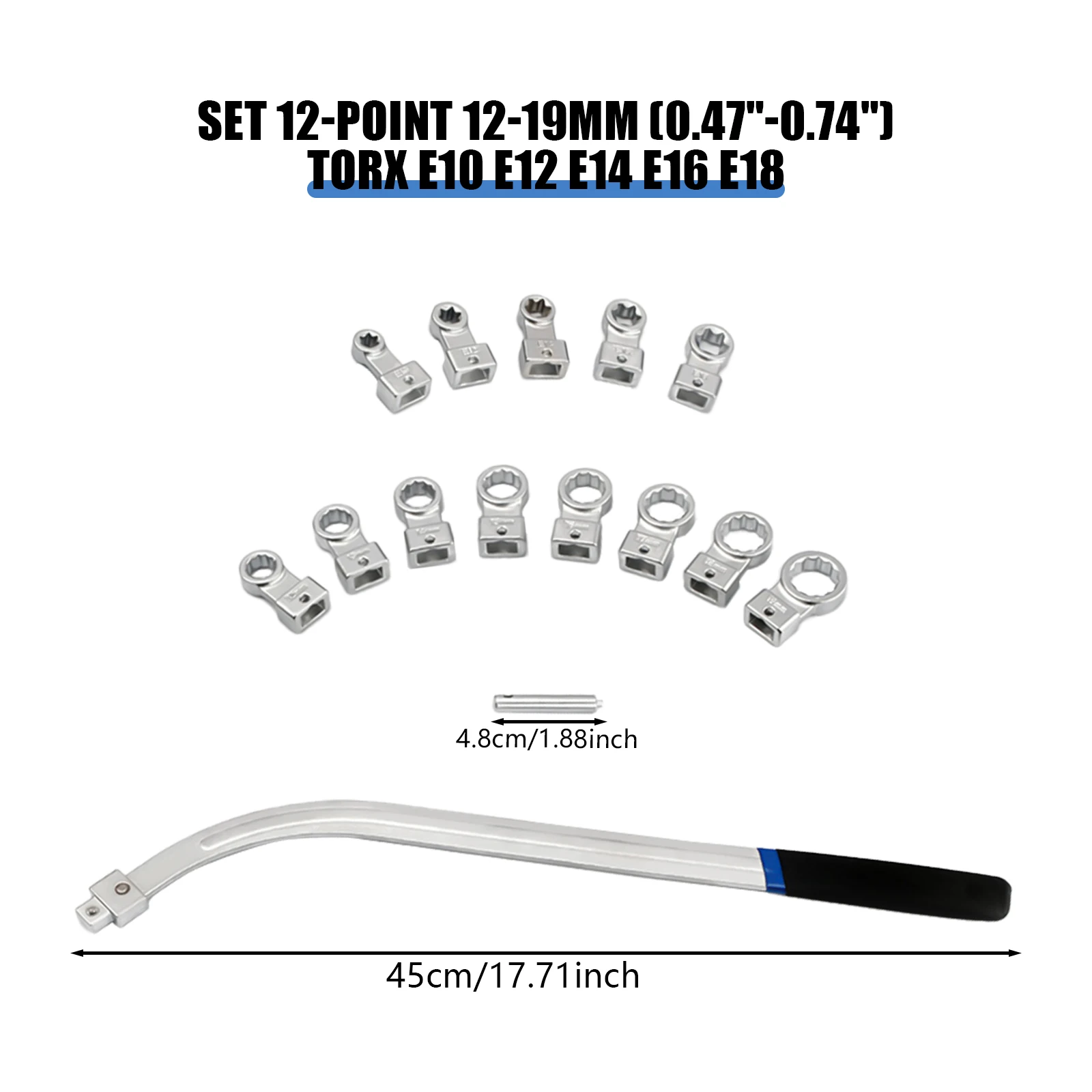 بكرة الحزام ضبط أدوات مفتاح الربط ضبط المشدود مع محولات محرك E10/12/14/16/18 لإصلاح محرك السيارة