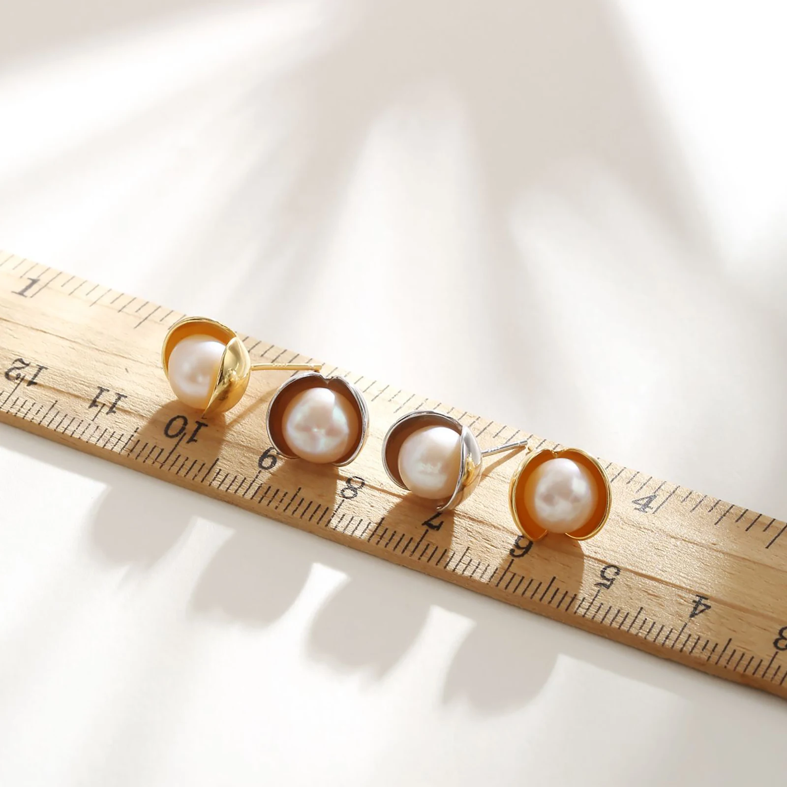 925 Sterling Silver Earring Posts Empty Base For Settings Round Pearl DIY Earring Charm Jewelry Making Supplies