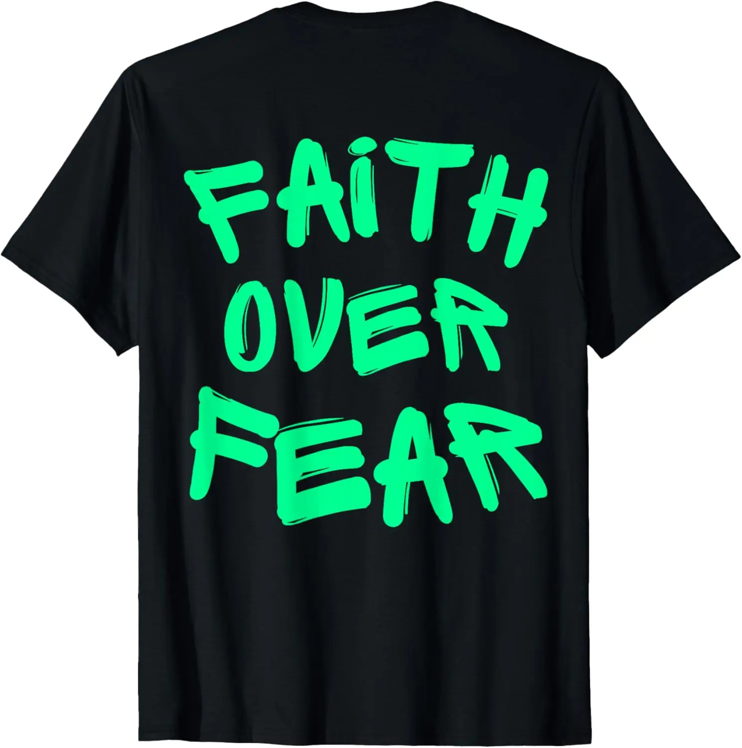 Футболка Faith Over Fear Christian Bible Scripture y2k 90-х (на спине)
