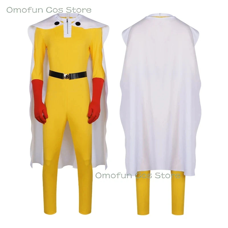 s,3'g\7;ONE PUNCH-MAN Saitama Cosplay Costume Cape Boots Mask Wanpanman Anime Roleplay Clothes Halloween ACG Gathering 4;b,7\k/8 view 5