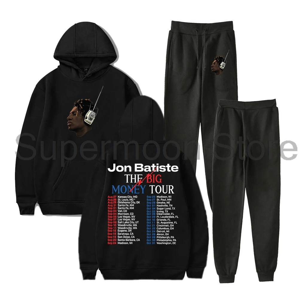 

Jon Batiste The Big Money Tour 2025 Hoodie Jogger Pants Two Piece Set Sweatshirts+Sweatpants Women Men Outfit Sets