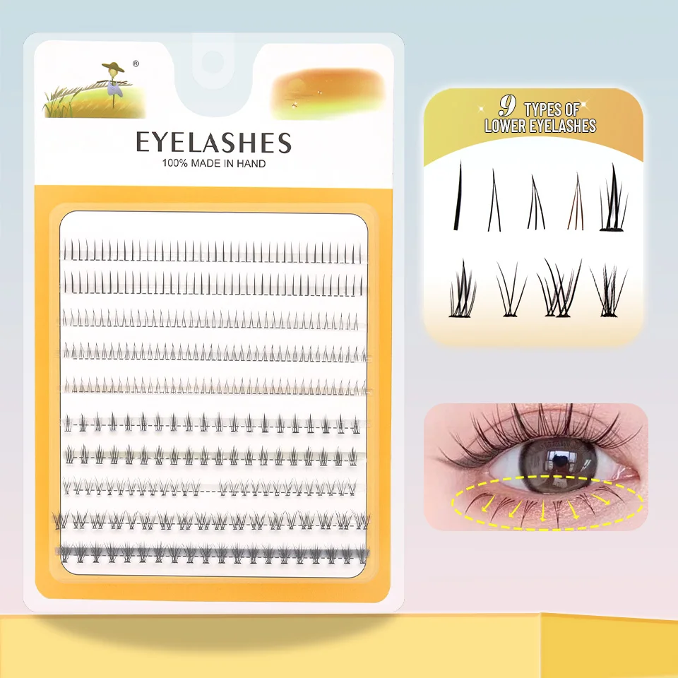 

DIY Segmented Eyelashes Individual Cluster Lashes Natural Soft Lightweight Reusable False Eyelashes DIY at Home Clusters Eyelash