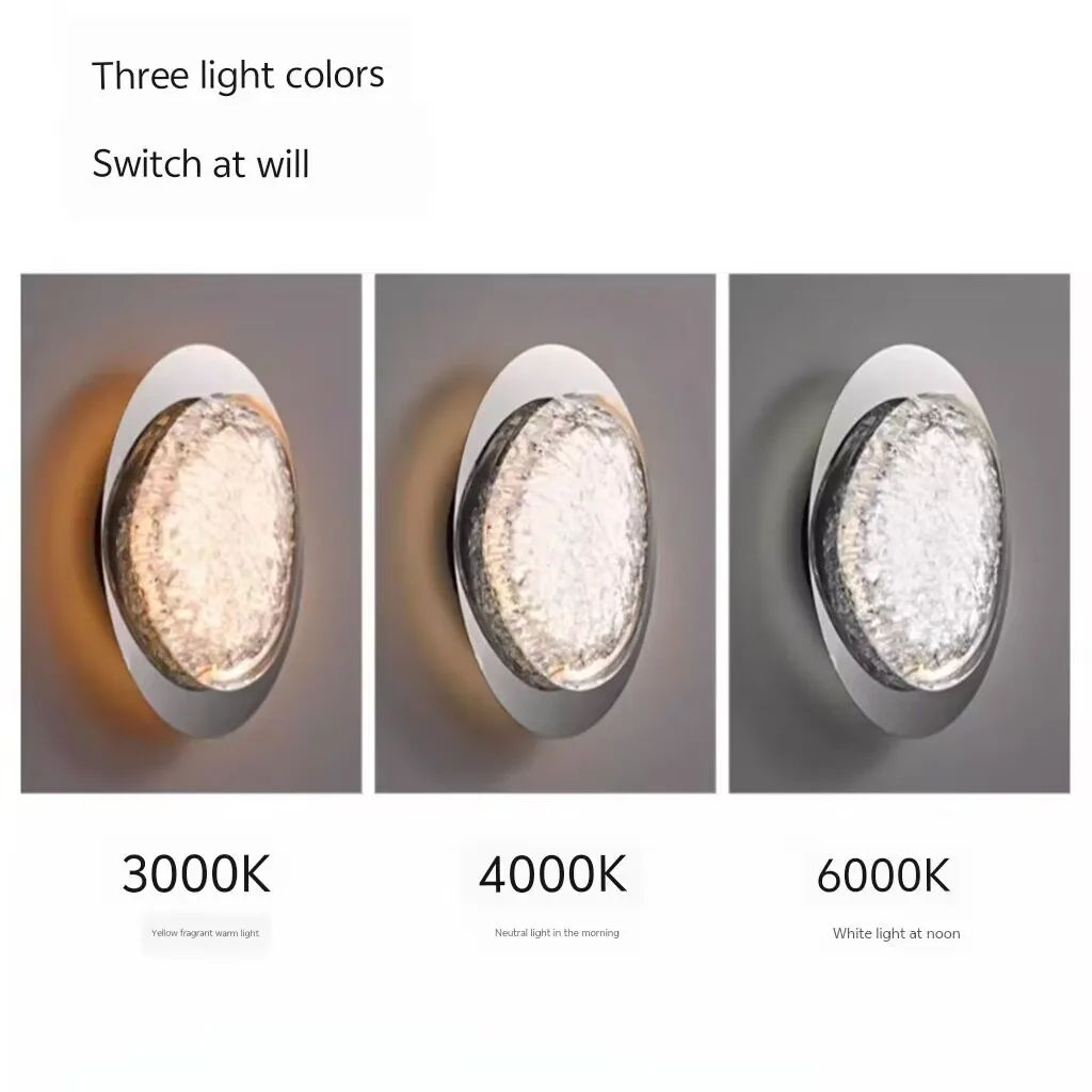 Luxury lite crystal crack wall lamp, resin art wall lamp, bedroom bedside lamp, optical acrylic living room lamp