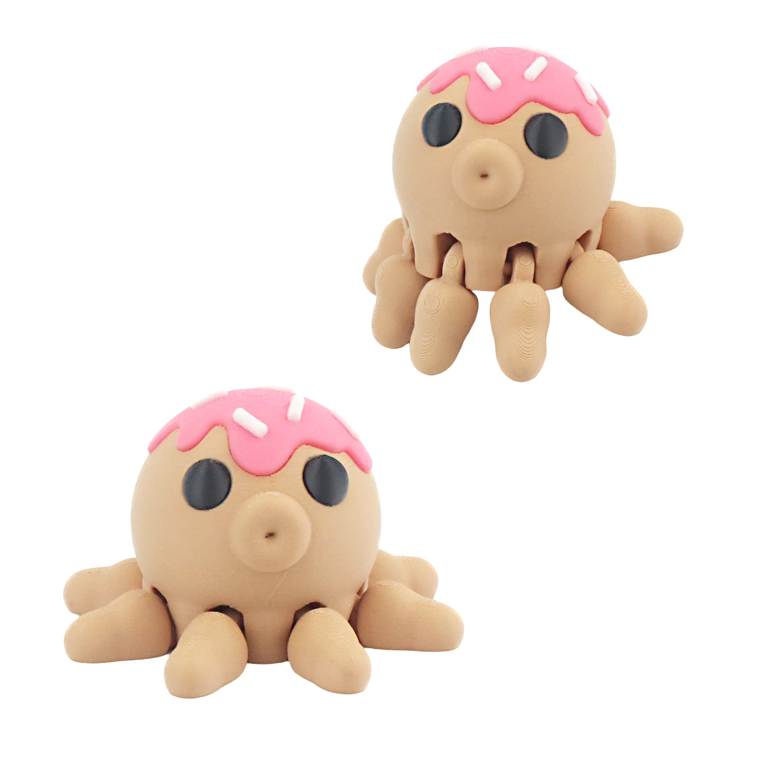 

3D printed ice cream octopus, simulation model ornament, joint movable, desktop cute ornament decoration