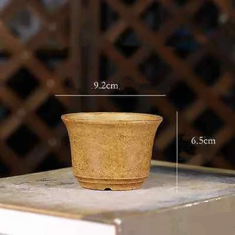 China Handmade Pottery Bonsai Pot Tradition Succulents Garden Decoration