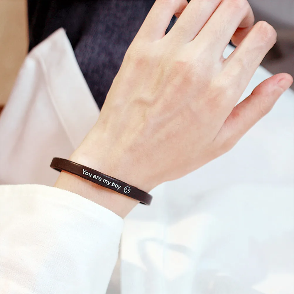 Simple Silicone Letter Wrist Chain Hip-Hop Dance Creative Bracelet Students Couple Wristbands Simple Wristbands