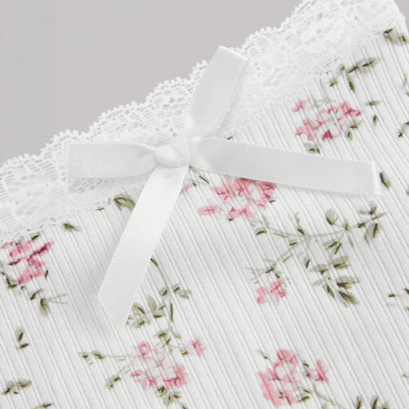 Top estivo da donna con reggicalze slim fit con stampa floreale dolce e finiture in pizzo con decorazione ARCO Top femminile casual senza schienale sexy